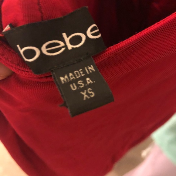 Bebe red drape mini dress xs - Picture 4 of 4